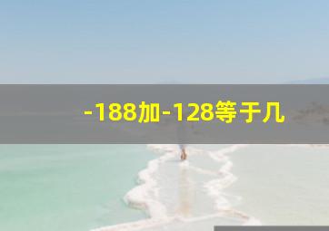 -188加-128等于几