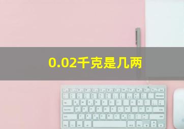 0.02千克是几两