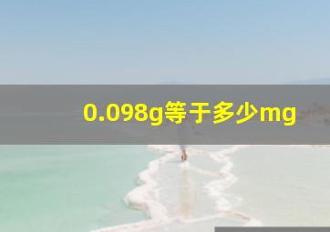 0.098g等于多少mg