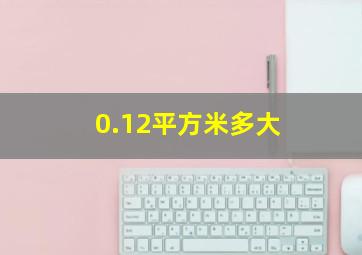 0.12平方米多大