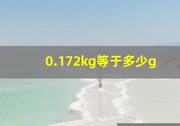 0.172kg等于多少g