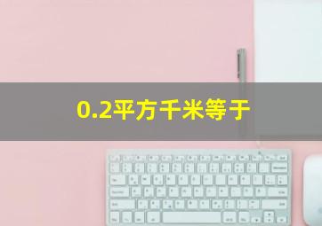 0.2平方千米等于