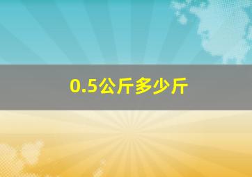 0.5公斤多少斤