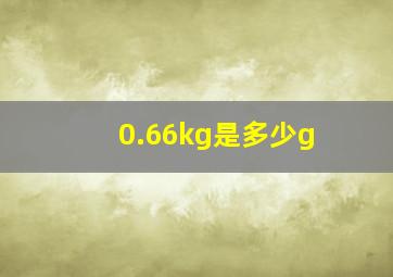 0.66kg是多少g