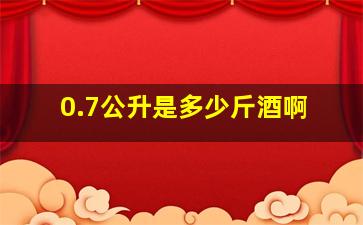 0.7公升是多少斤酒啊