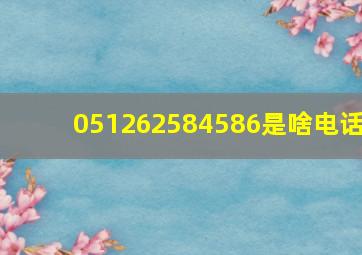 051262584586是啥电话