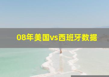 08年美国vs西班牙数据