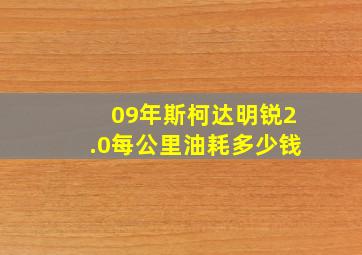 09年斯柯达明锐2.0每公里油耗多少钱