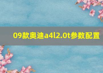 09款奥迪a4l2.0t参数配置