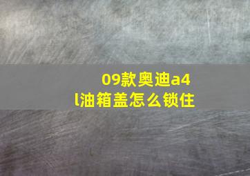 09款奥迪a4l油箱盖怎么锁住