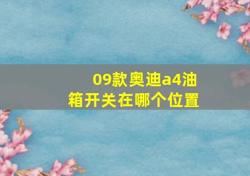 09款奥迪a4油箱开关在哪个位置