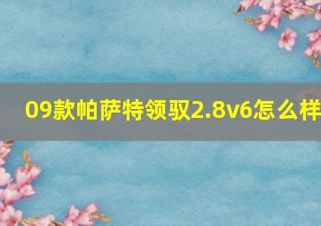 09款帕萨特领驭2.8v6怎么样