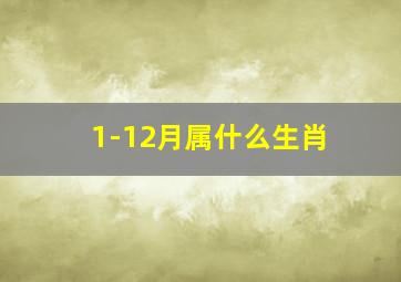 1-12月属什么生肖