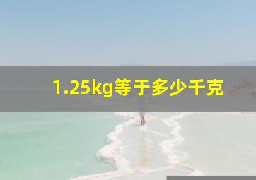 1.25kg等于多少千克