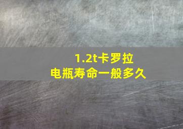 1.2t卡罗拉电瓶寿命一般多久