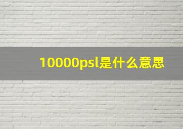 10000psl是什么意思