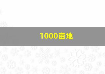 1000亩地