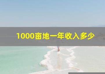 1000亩地一年收入多少