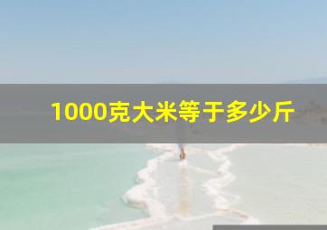 1000克大米等于多少斤