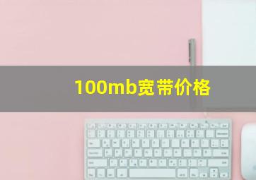 100mb宽带价格