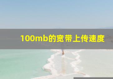 100mb的宽带上传速度