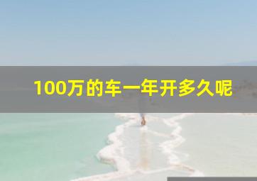 100万的车一年开多久呢