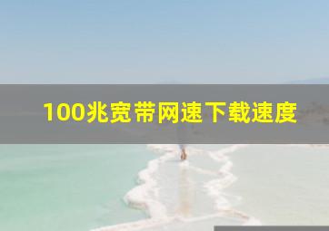 100兆宽带网速下载速度