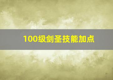 100级剑圣技能加点