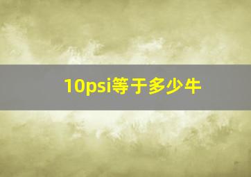 10psi等于多少牛