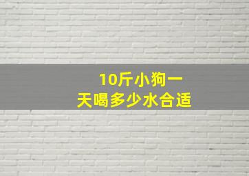 10斤小狗一天喝多少水合适