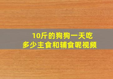 10斤的狗狗一天吃多少主食和辅食呢视频