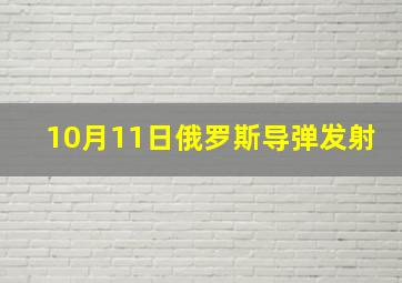 10月11日俄罗斯导弹发射