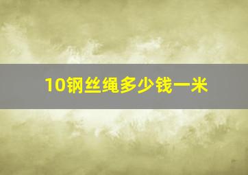 10钢丝绳多少钱一米