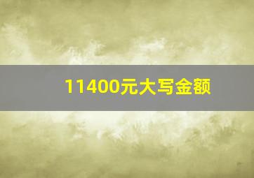 11400元大写金额