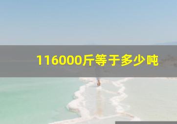 116000斤等于多少吨