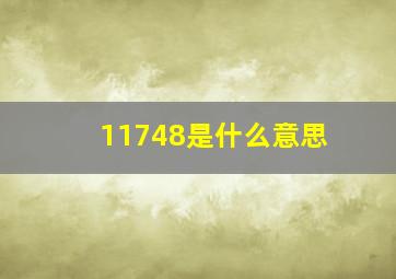 11748是什么意思