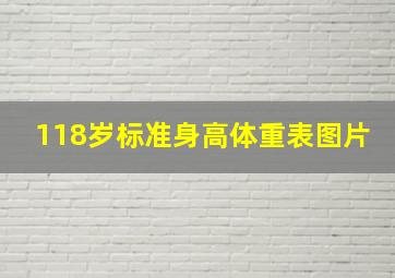 118岁标准身高体重表图片