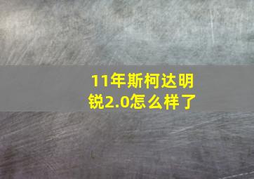 11年斯柯达明锐2.0怎么样了