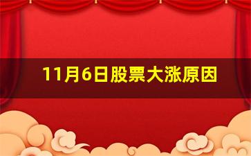 11月6日股票大涨原因