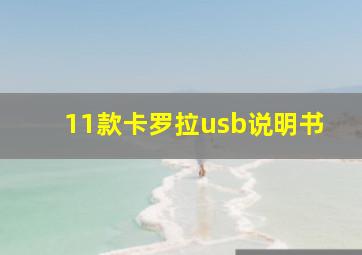 11款卡罗拉usb说明书