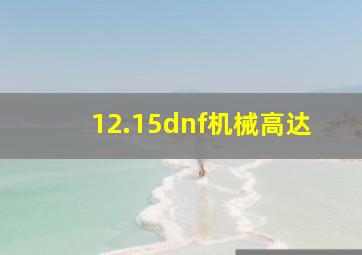 12.15dnf机械高达