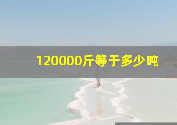 120000斤等于多少吨