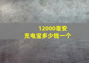 12000毫安充电宝多少钱一个