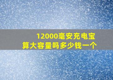 12000毫安充电宝算大容量吗多少钱一个