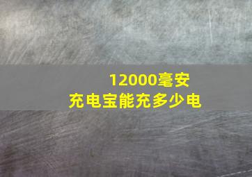 12000毫安充电宝能充多少电