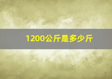 1200公斤是多少斤