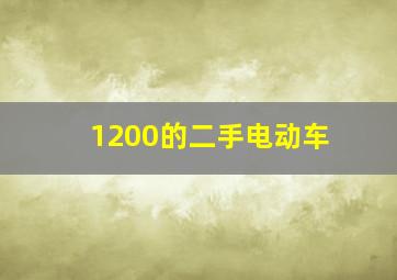 1200的二手电动车