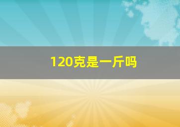 120克是一斤吗