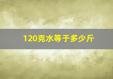 120克水等于多少斤