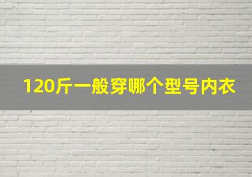 120斤一般穿哪个型号内衣